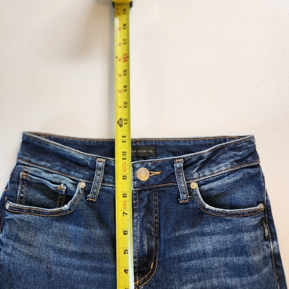 Silver Jeans Avery Straight Leg Dark Wash High Waisted Rise Stretchy Size 27 - Picture 9 of 12